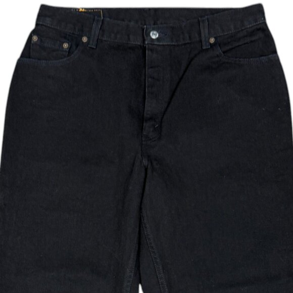EUC Women's VTG Levi’s 550 Misses Black Relaxed Fit Mom Jeans Stretch | Size 16 - Picture 3 of 9